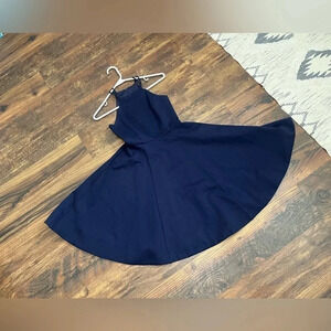 Lulu's Navy Blue Mini Skater Dress, Size XS